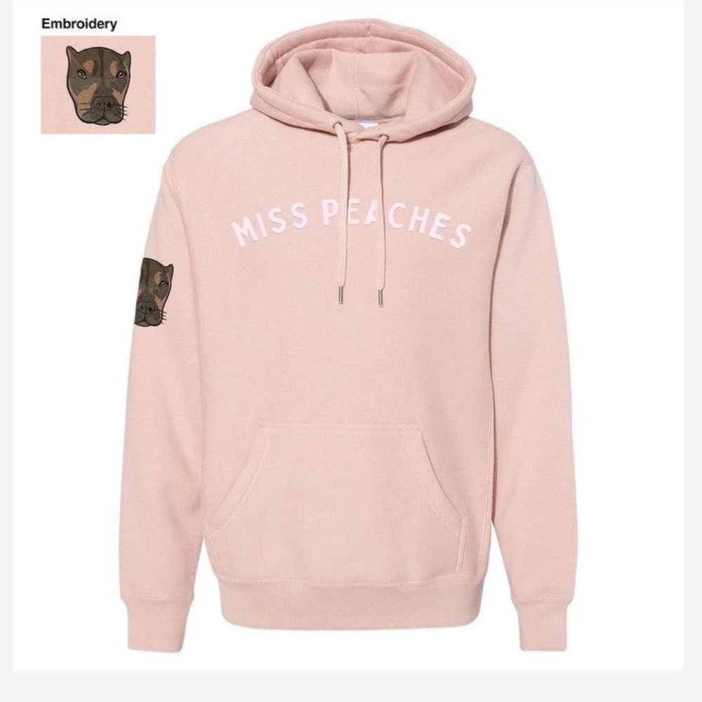 Miss Peaches hoodie size large like new!